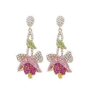 Flower drop earrings N1059